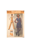 Simplicity 5075 Sewing Pattern, Tunic, Mini-Skirt and Pants, Size 16, Partially Cut, Complete