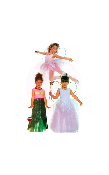 Butterick 5173 Childs' Mermaid, Fairy or Fairy Princess Costumes, Uncut, Factory Folded Sewing Pattern Multi Size 2-6X child