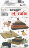 Simplicity 5219 Dog Coats, Beds and Blankets in Various Sizes, Uncut, Factory Folded Sewing Pattern