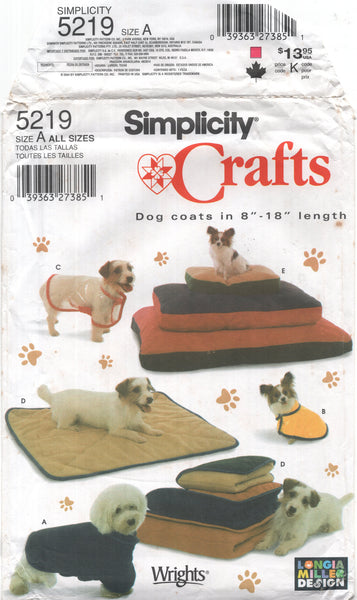 Simplicity 4713 DOG CRATE COVERS & Accessories in 3 Sizes UNCUT