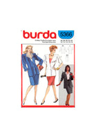 Burda 5366 Sewing Pattern Jacket and Skirt Size 10-12, Cut, Complete