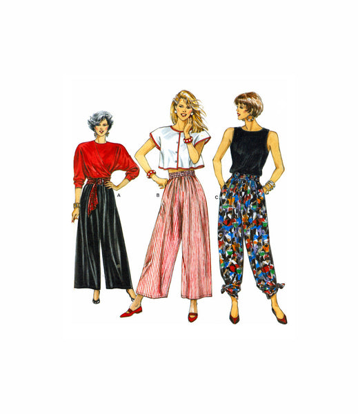  Burda sewing pattern 7463 baggy capri pants - Size 10-20 :  Arts, Crafts & Sewing