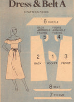 Butterick 5455 Sewing Pattern, Dress, Size Medium, Cut, Incomplete