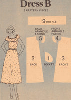 Butterick 5455 Sewing Pattern, Dress, Size Medium, Cut, Incomplete