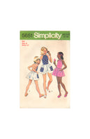 Simplicity 5651 Girl's Mini Halter-dress and Shorts, Sewing Pattern, Size 8, Cut, Complete