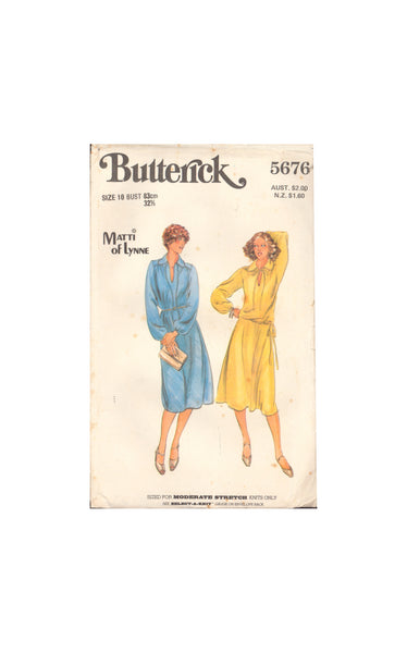 Butterick 5676 Sewing Pattern, Dress, Top and Skirt, Size 10, Partially Cut, Complete