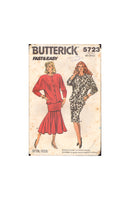 Butterick 5723 Sewing Pattern, Top and Skirt, Size 8-10-12, CUT, COMPLETE