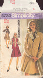 Simplicity 5730 Sewing Pattern, Misses' Cardigan or Vest and Dress, Size 14, Uncut, Factory Folded