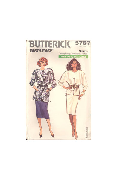 Butterick 5767 Sewing Pattern Skirt Top Size 8-10-12 Uncut Factory Folded