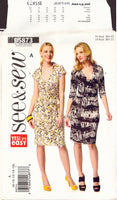 See&Sew 5873 Sewing Pattern, Misses' Dress and Sash, Size 8-16, Uncut, Factory Folded