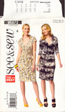 See&Sew 5873 Sewing Pattern, Misses' Dress and Sash, Size 8-16, Uncut, Factory Folded