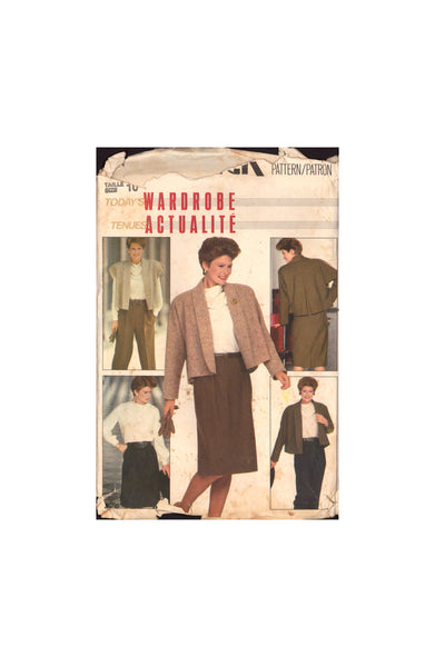 Butterick 6253 Jacket, Vest, Skirt, Pants and Blouse, Sewing Pattern Size 10