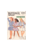 Butterick 6264 Sewing Pattern, Girls' Skirt and Shirt, Size 7-8-10, Partially Cut, Complete