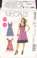 McCall's 6324 Sewing Pattern, Dress, Size 8-10-12-14-16, Uncut, Factory Folded