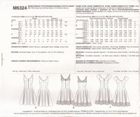 McCall's 6324 Sewing Pattern, Dress, Size 8-10-12-14-16, Uncut, Factory Folded