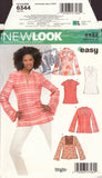 New Look 6344 Sewing Pattern, Women's Top,10-16, Cut, Complete