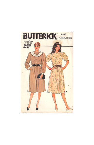 Butterick 6360 Sewing Pattern Dress Size 8-10-12 Uncut Factory Folded