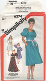 Simplicity 6374 Fit and Flare Dress in Two Lengths with Sleeve Variations, Uncut, Factory Folded Sewing Pattern Size 12