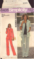 Simplicity 6405 Sewing Pattern, Women's Pantsuit, Size 14, Cut, Complete