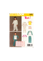 New Look 6452 Sewing Pattern, Toddlers' Top, Pants, Shorts and Romper, Size 2-6, Neatly Cut, Complete