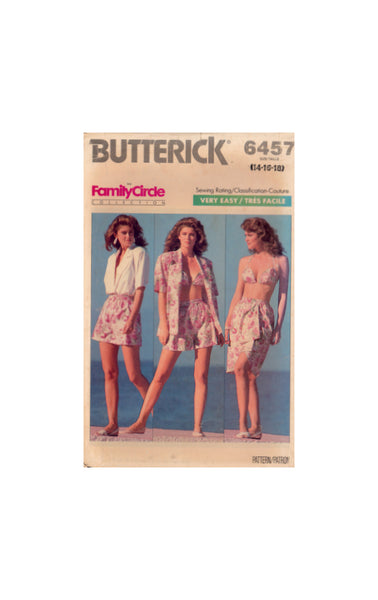 Butterick 6457 Sewing Pattern, Misses' Shirt, Bra and Skirt, Size 14-16-18, Cut, Incomplete