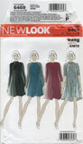 2000s Sewing Pattern: New Look 6469 Raglan Sleeve Knit Dress with Three Sleeve Lengths, Uncut, Factory Folded Size 8-20