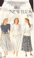 New Look 6562 Sewing Pattern, Jacket and Skirt, Size 6-18, Uncut, Factory Folded