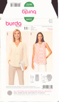 Burda 6632 Sewing Pattern, Women's Blouse, Size 8-18, Uncut, Factory Folded