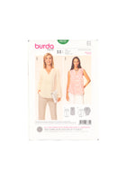 Burda 6632 Sewing Pattern, Women's Blouse, Size 8-18, Uncut, Factory Folded