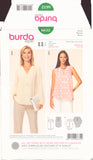 Burda 6632 Sewing Pattern, Women's Blouse, Size 8-18, Uncut, Factory Folded