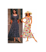 Butterick 6639 Loose Fitting and Flared Dress with Short or Cap Sleeves, Uncut, Factory Folded, Sewing Pattern Size 12-16