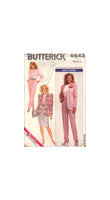 Butterick 6643 Jacket, Top, Skirt and Pants, Uncut Factory Folded Sewing Pattern Size 18-20-22