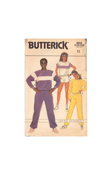 Butterick 6655 Sewing Pattern, Women's Top, Pants and Shorts, Neatly Cut, Incomplete, Size 12