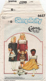 Simplicity 6657 Cinderella Tucked Dress with Sleeve Length Variations, Uncut, Factory Folded Sewing Pattern Size 7