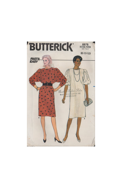 Butterick 6676 Sewing Pattern, Dress, Size 10, Cut, Complete