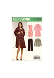 New Look 6736 Sewing Pattern, Dress, Pants, Jacket and Coat, Size 8-18, Partially Cut, Complete