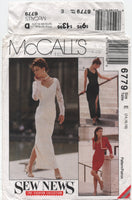 McCall's 6779 Lined Bolero and Evening Dress in Two Lengths, Uncut, Size 14-18