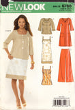 New Look 6788 Sewing Pattern, Dress or Top and Pants, Size 10-22, Uncut, Factory Folded