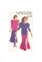 New Look 6808 Sewing Pattern, Top and Skirt, Size 8-18, Uncut, Factory Folded