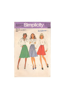 Simplicity 6813 Sewing Pattern, Bias Skirts, Size 12, Partially Cut, Complete