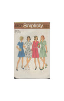 Simplicity 6837 Sewing Pattern, Junior/Teens' and Women's Dress, Size 7/8 Jr, Partially Cut, Complete