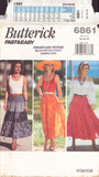 Butterick 6861 Sewing Pattern, Skirt and Slip, Size 12-14-16, Uncut, Factory Folded