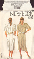 New Look 6862 Sewing Pattern, Dress, Size 8-14 or Size 8-18, Cut, Complete