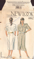 New Look 6862 Sewing Pattern, Dress, Size 8-14 or Size 8-18, Cut, Complete