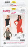 Burda 6910 Close Fitting T-Shirt or Dress with Ruched Sides, Uncut, Factory Folded, Sewing Pattern Size 8-20