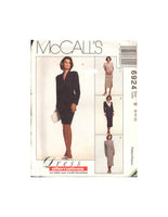 McCall's 6924 Sewing Pattern Dress Jacket Skirt Size 8-10-12 Uncut