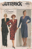 Butterick 6951 Rimini Wrap Evening Dress with Draped Pleated Front Detail, Uncut, Factory Folded Sewing Pattern Size 10