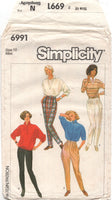 Simplicity 6991 Front Pleated, Tapered Pants, Stirrup Pants and Jodhpurs, Uncut, Factory Folded Sewing Pattern Size 12