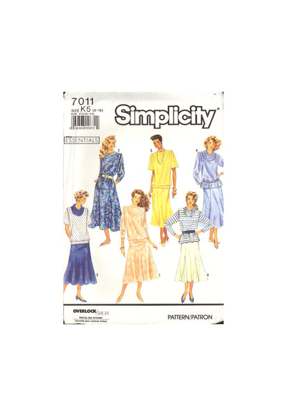 Simplicity 7011 Sewing Pattern Dress Size 8-16 Uncut Factory Folded