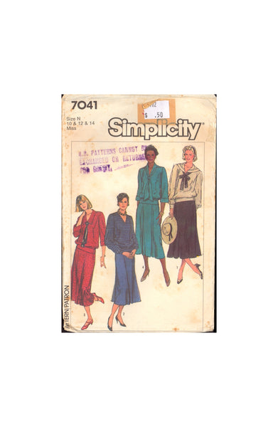 Simplicity 7041 Sewing Pattern Dress Size 10-12-14 Uncut Factory Folded